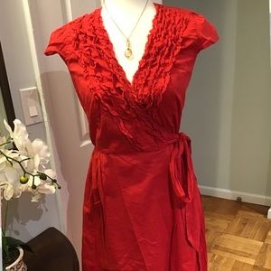 Calvin Klein Red ruffle Dress size 4